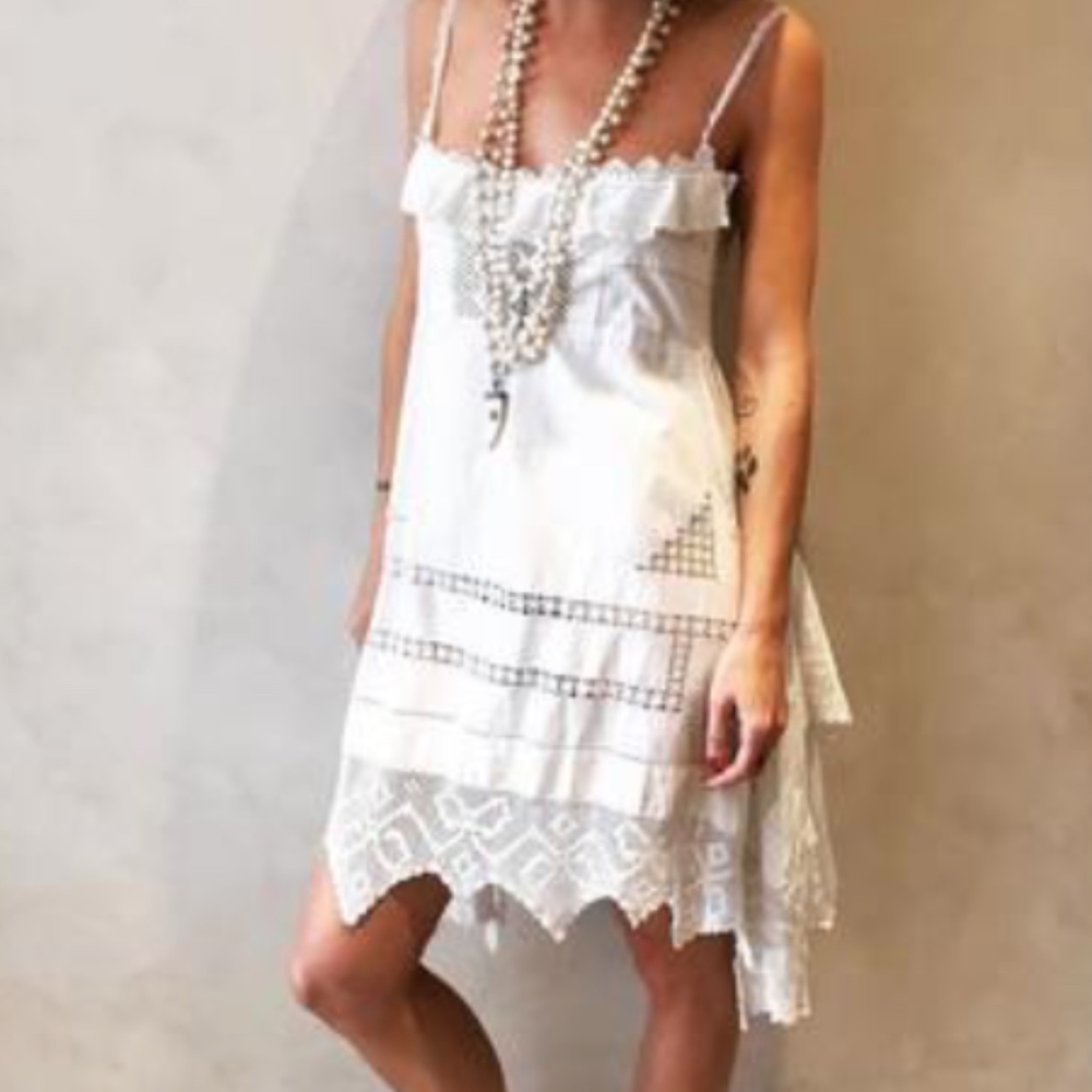 Place Nationale Lovely Lace Sun Dress - White NWT